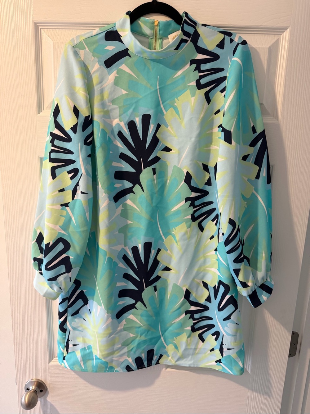 Sail to Sable Aqua, Navy & Lime Tropical Midi Dress